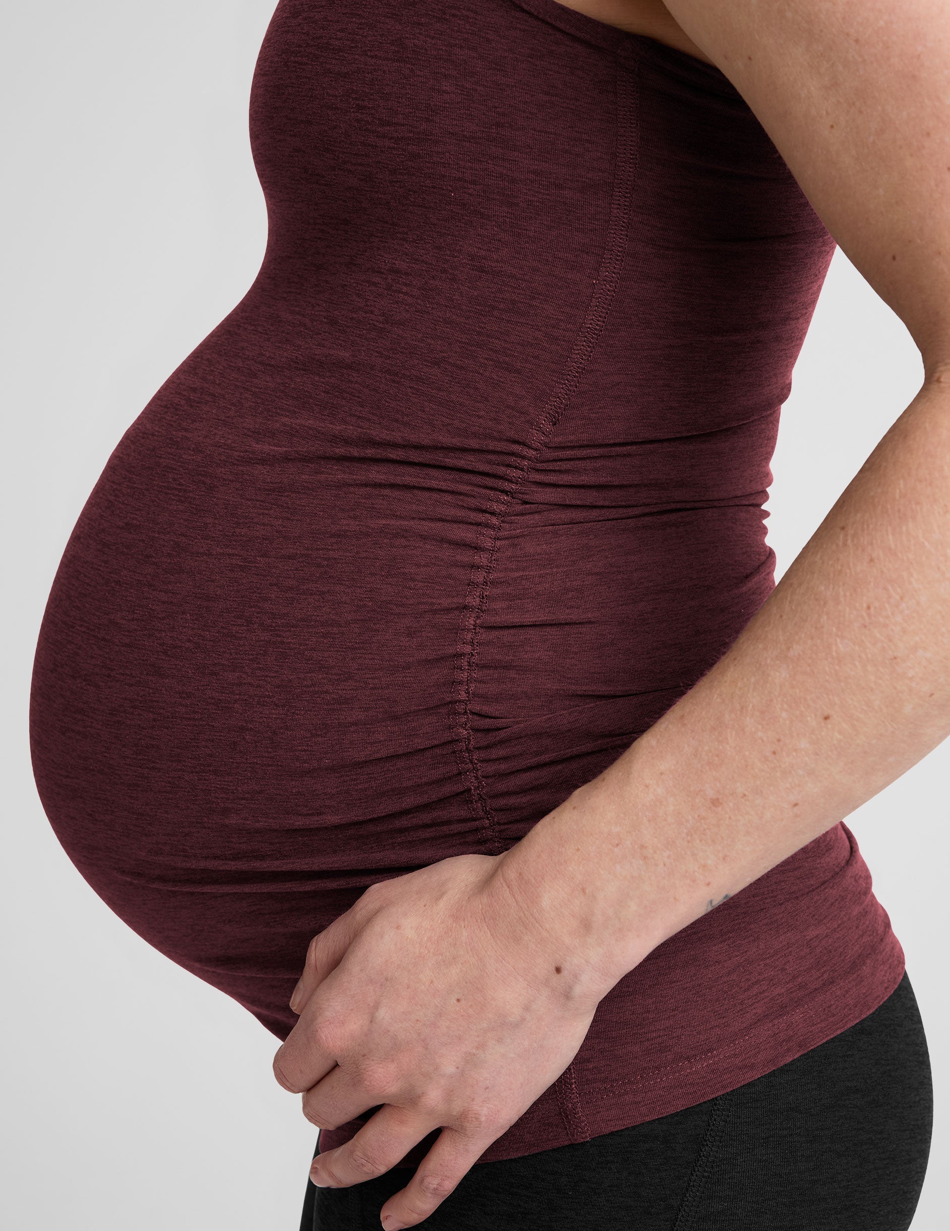 Ultra-Soft Spacedye Maternity Tank Top with Built-In Bra Support