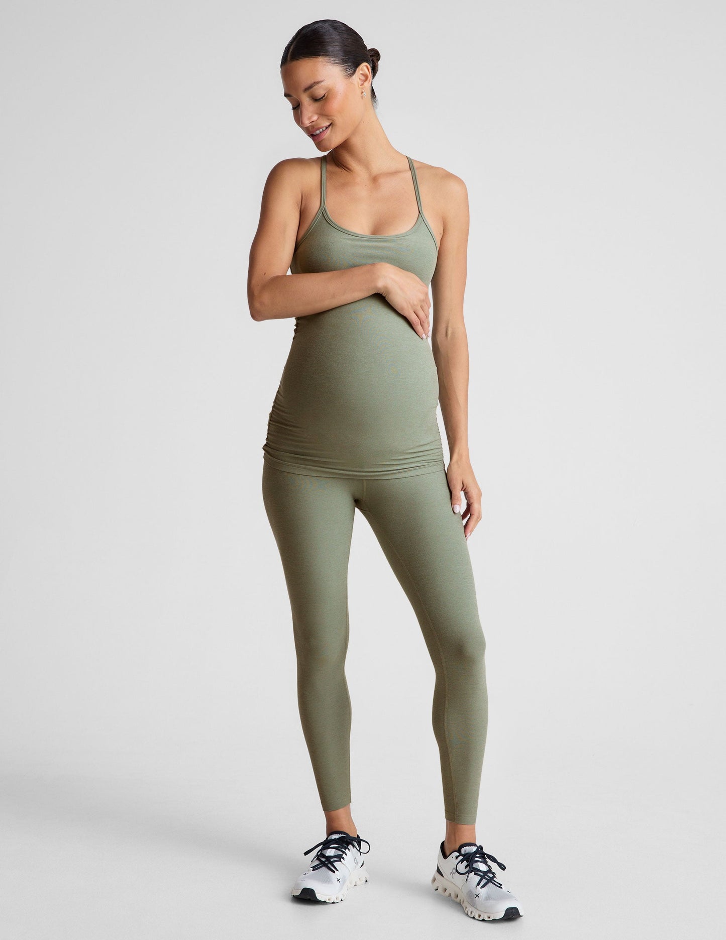 Beyond Yoga Spacedye Maternity Tank: Flexible Comfort, Built-in Bra, UPF 50+