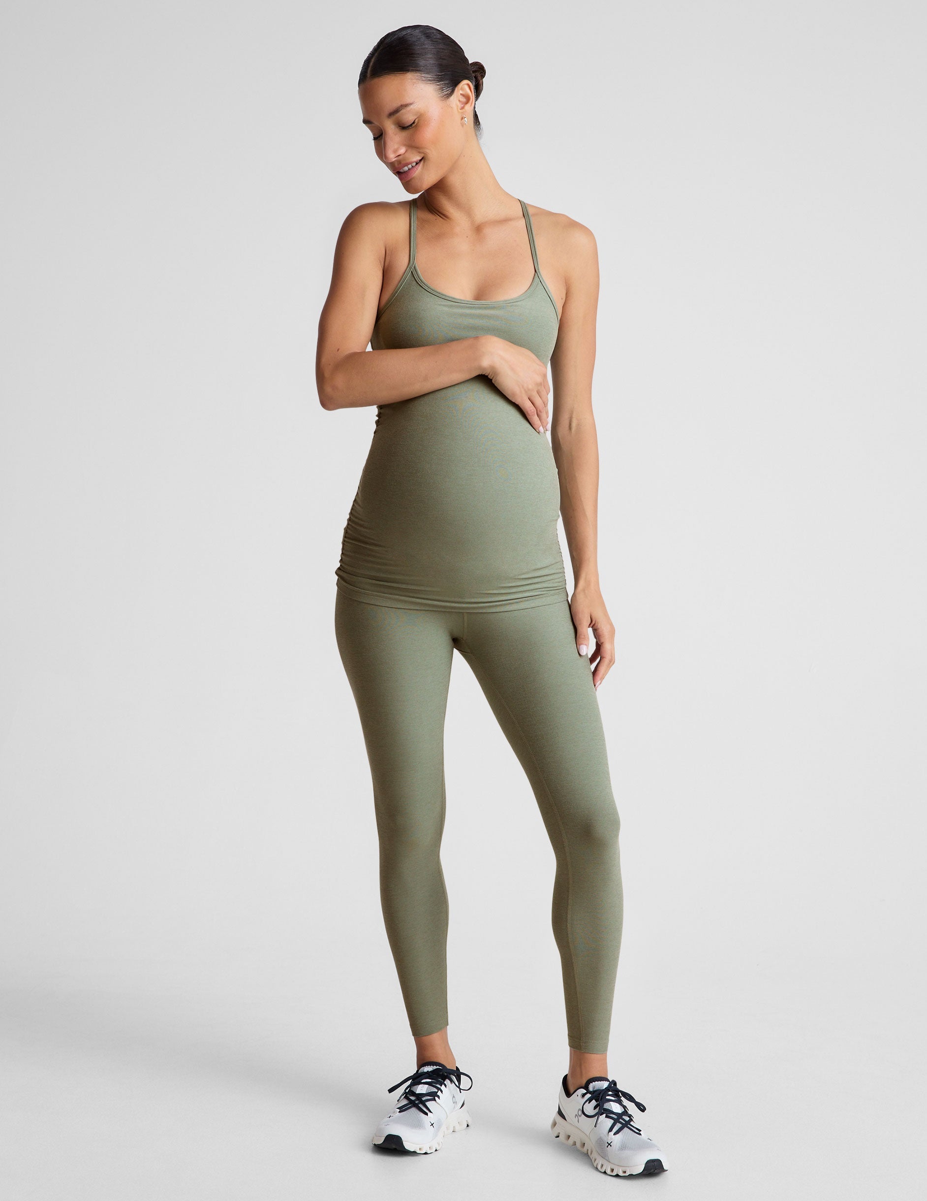 Beyond Yoga Spacedye Maternity Tank: Flexible Comfort, Built-in Bra, UPF 50+