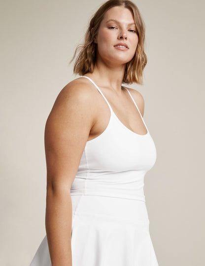 Spacedye Slim Racerback Cropped Tank with Built-in Bra, UPF 50+
