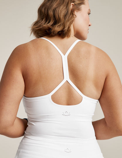 Spacedye Slim Racerback Cropped Tank with Built-in Bra, UPF 50+