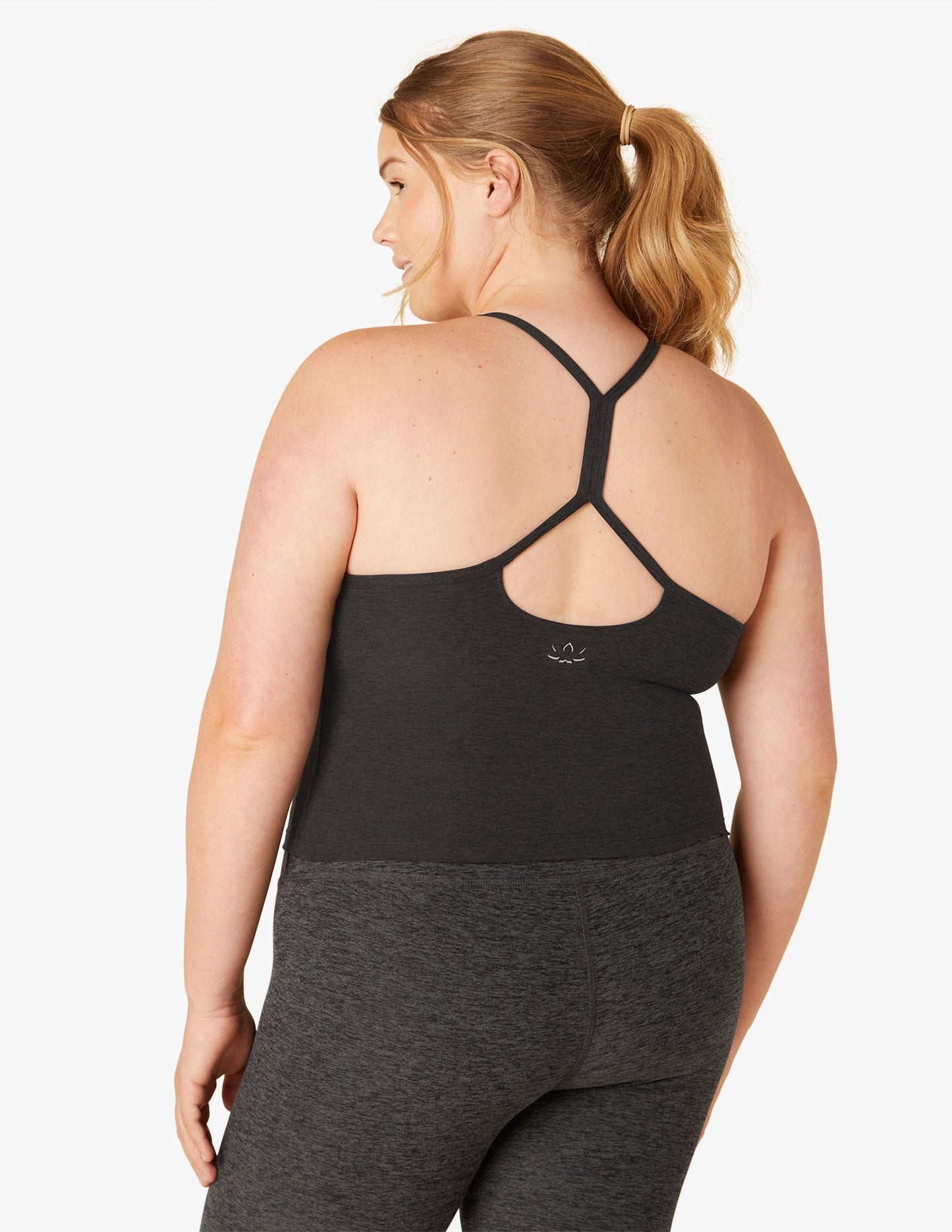 Beyond Yoga Spacedye Slim Racerback Cropped Tank with Built-in Bra & UPF 50+