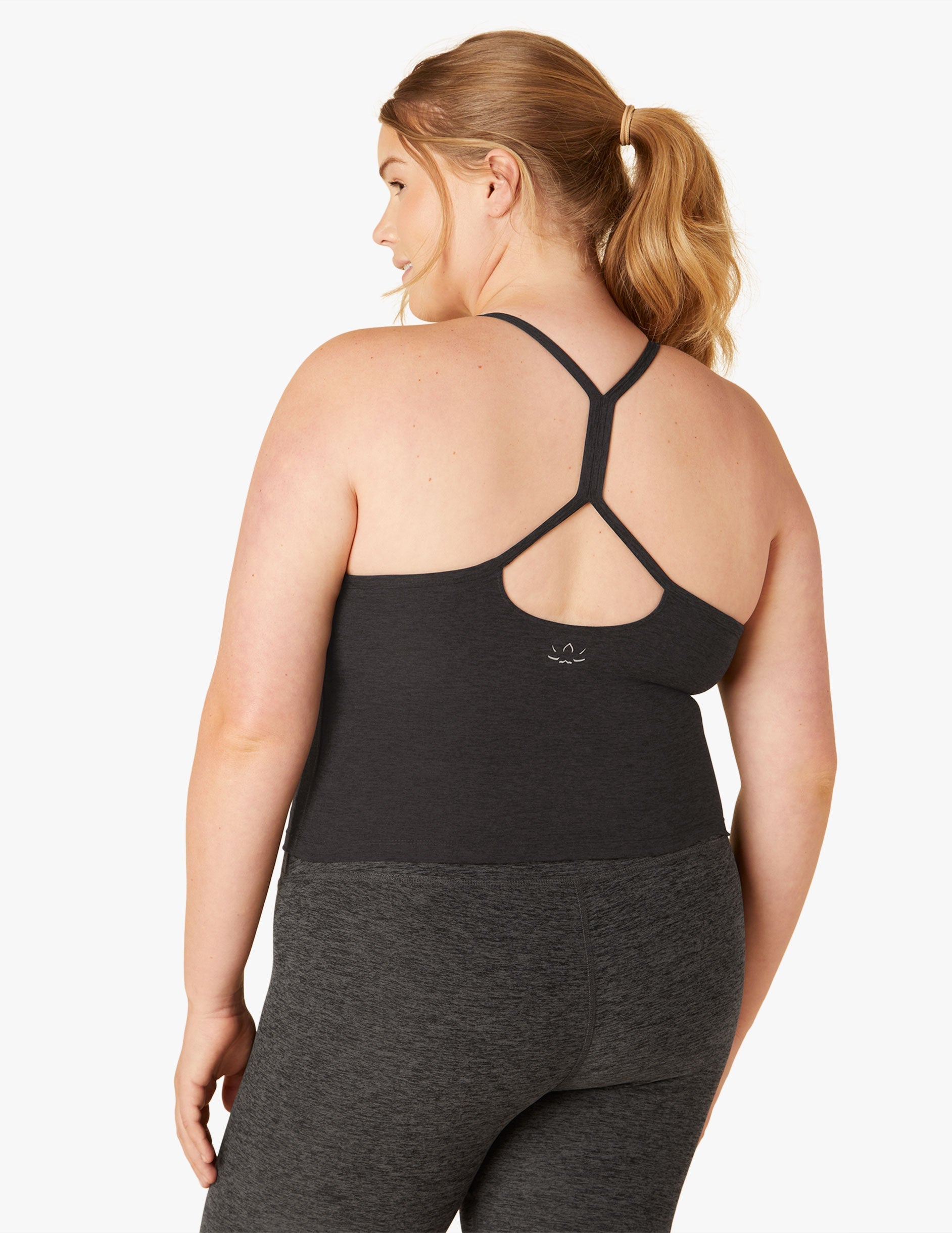 Beyond Yoga Spacedye Slim Racerback Cropped Tank with Built-in Bra & UPF 50+