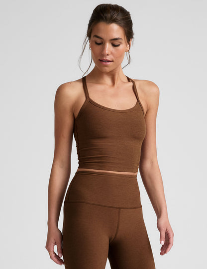 Spacedye Slim Racerback Cropped Tank: Lightweight, Supportive Activewear for Yoga & More