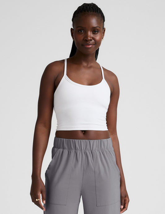 Spacedye Slim Racerback Cropped Tank with Built-in Bra, UPF 50+