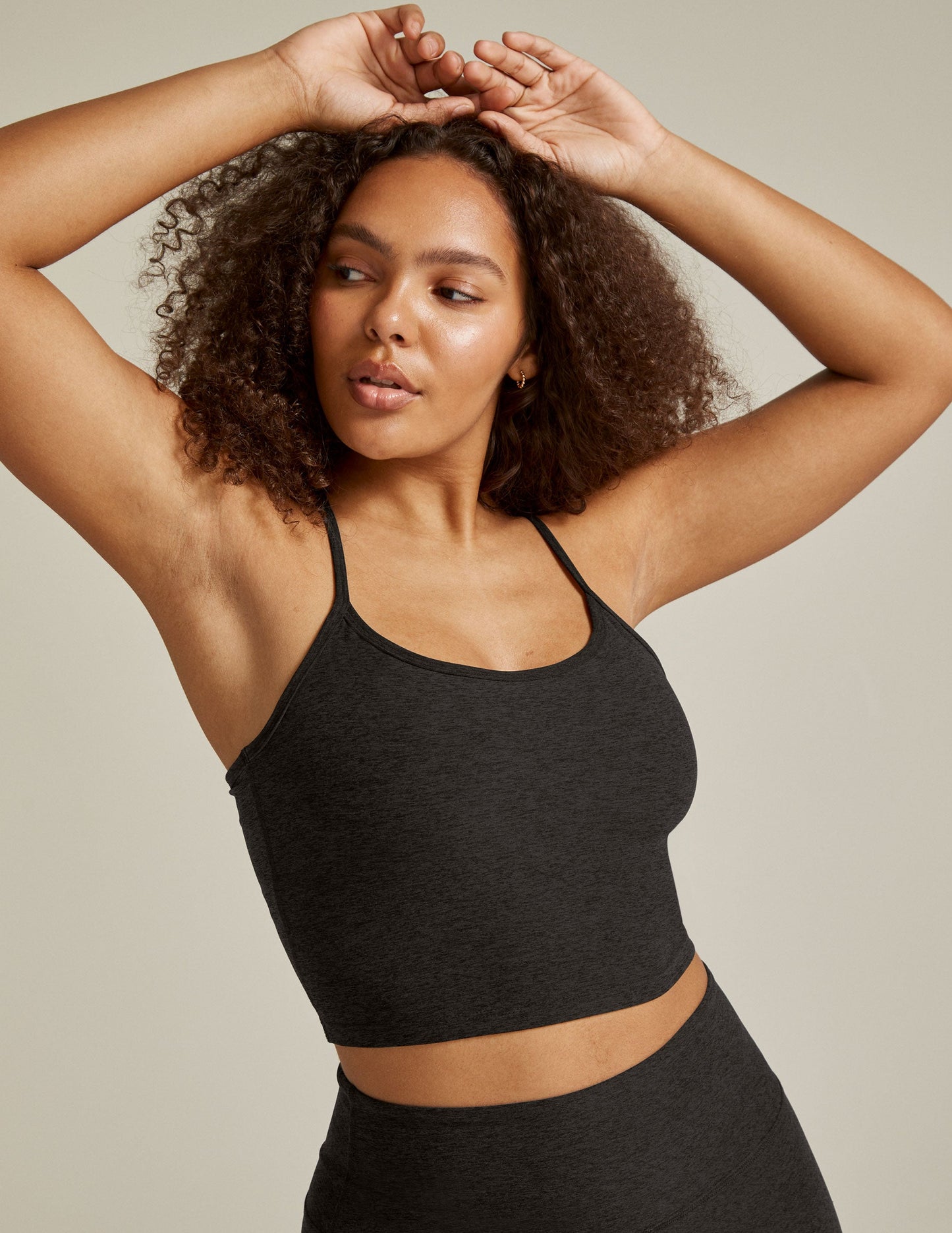 Beyond Yoga Spacedye Slim Racerback Cropped Tank with Built-in Bra & UPF 50+