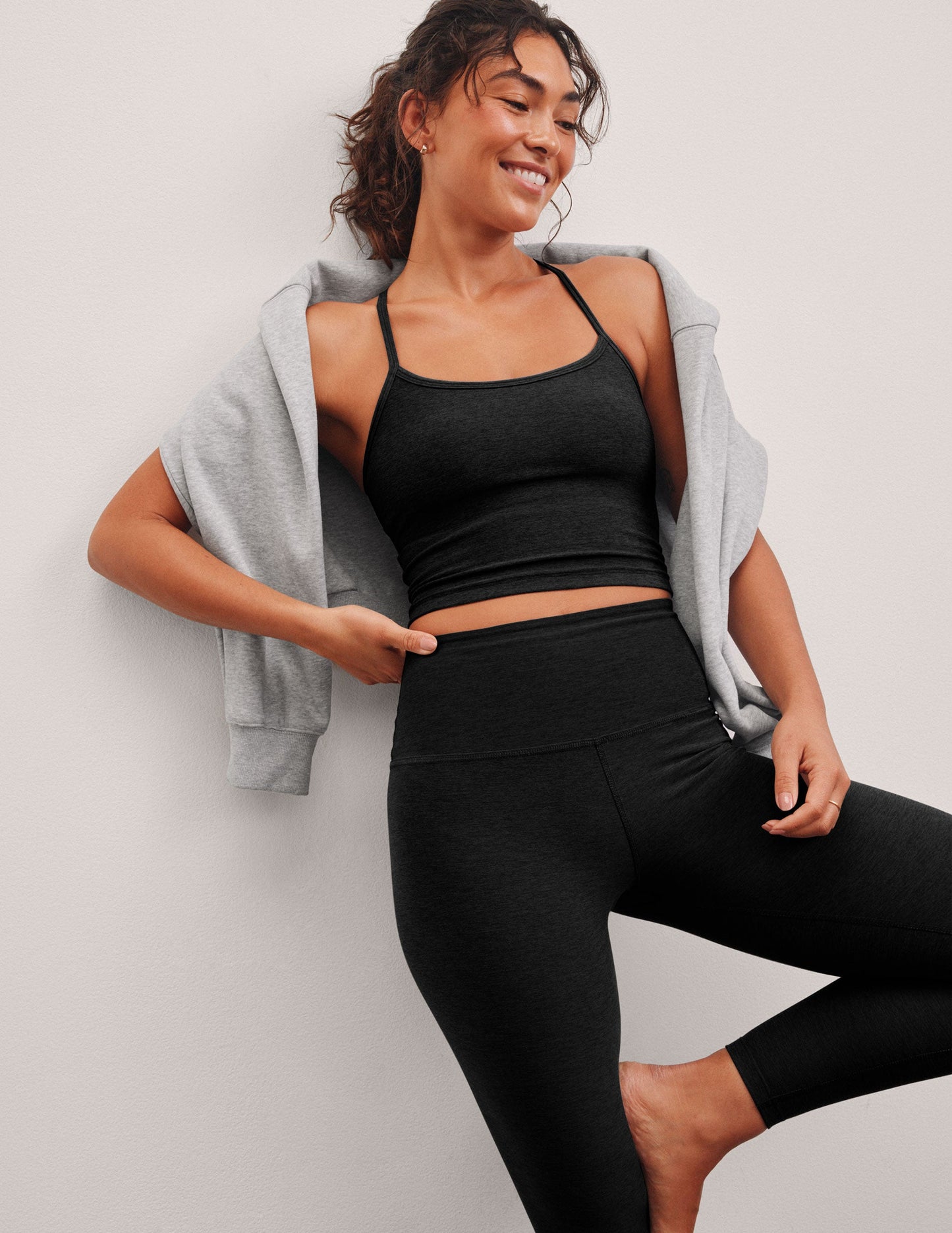Beyond Yoga Spacedye Slim Racerback Cropped Tank with Built-in Bra & UPF 50+