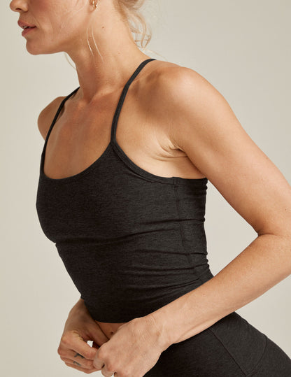 Beyond Yoga Spacedye Slim Racerback Cropped Tank with Built-in Bra & UPF 50+