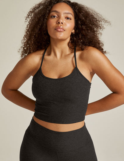 Beyond Yoga Spacedye Slim Racerback Cropped Tank with Built-in Bra & UPF 50+