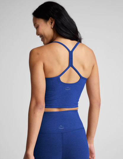 Performance Spacedye Slim Racerback Cropped Tank with Built-in Bra for Yoga