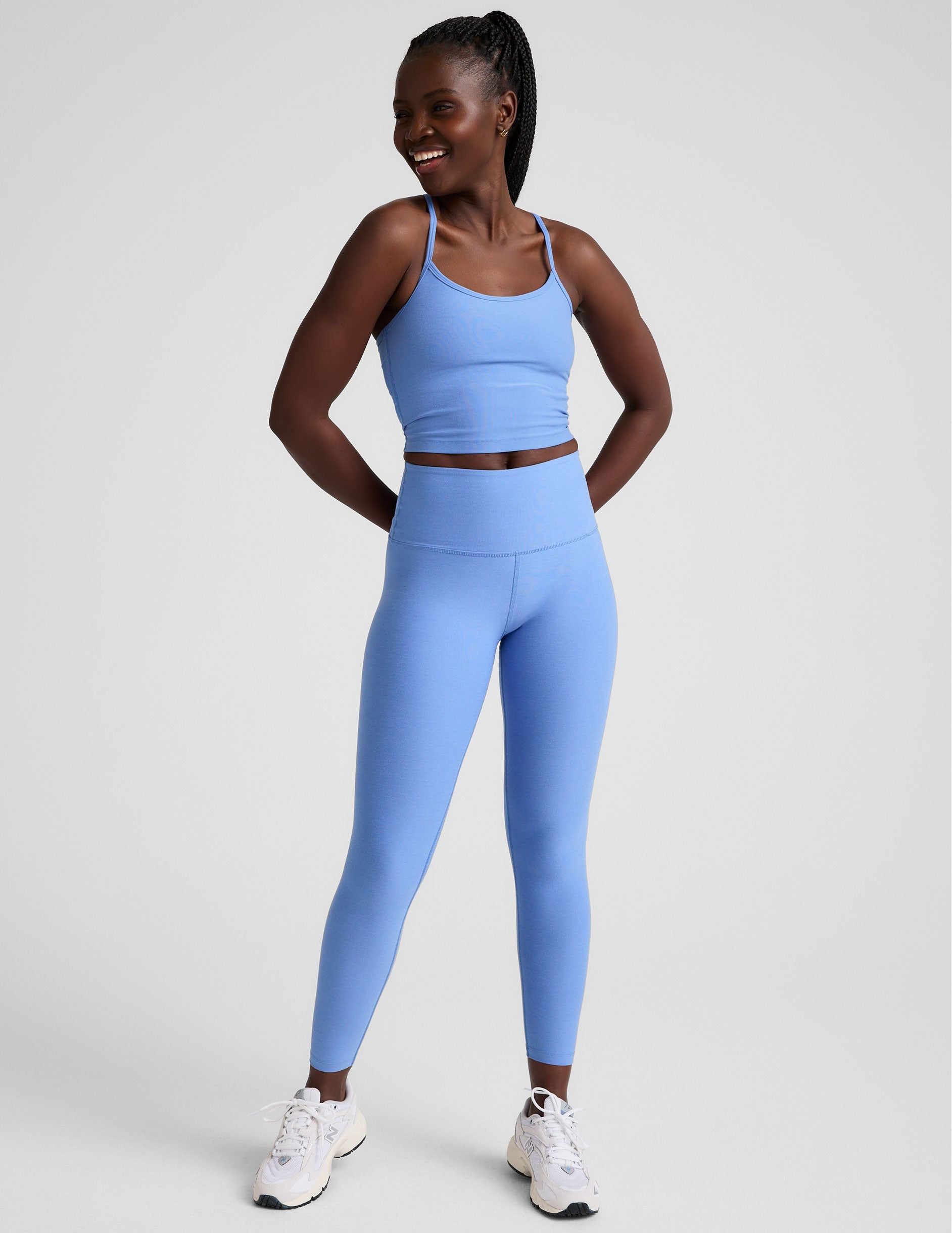 Ultra-Soft Spacedye Slim Racerback Cropped Tank Top: Flexible Support, Stylish Activewear