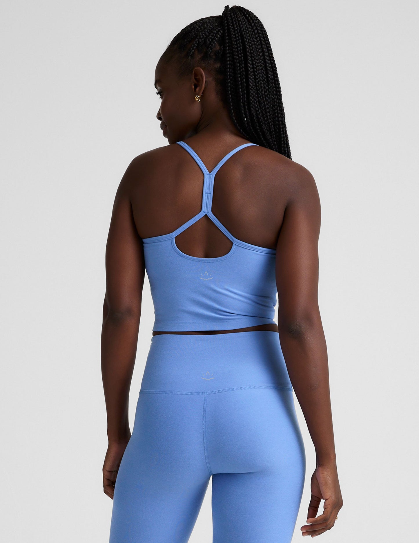 Ultra-Soft Spacedye Slim Racerback Cropped Tank Top: Flexible Support, Stylish Activewear