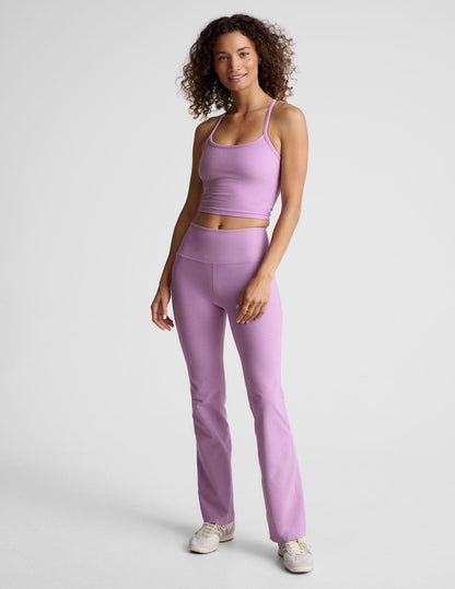 Beyond Yoga Spacedye Slim Cropped Racerback Tank Top Built-In Bra UPF 50+