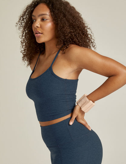 Ultra-Soft Spacedye Slim Racerback Cropped Tank: Yoga, Studio, Casual Comfort
