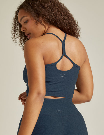 Ultra-Soft Spacedye Slim Racerback Cropped Tank: Yoga, Studio, Casual Comfort