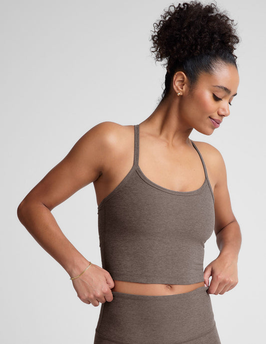 Beyond Yoga Spacedye Slim Racerback Cropped Tank: Ultimate Comfort, Built-In Bra