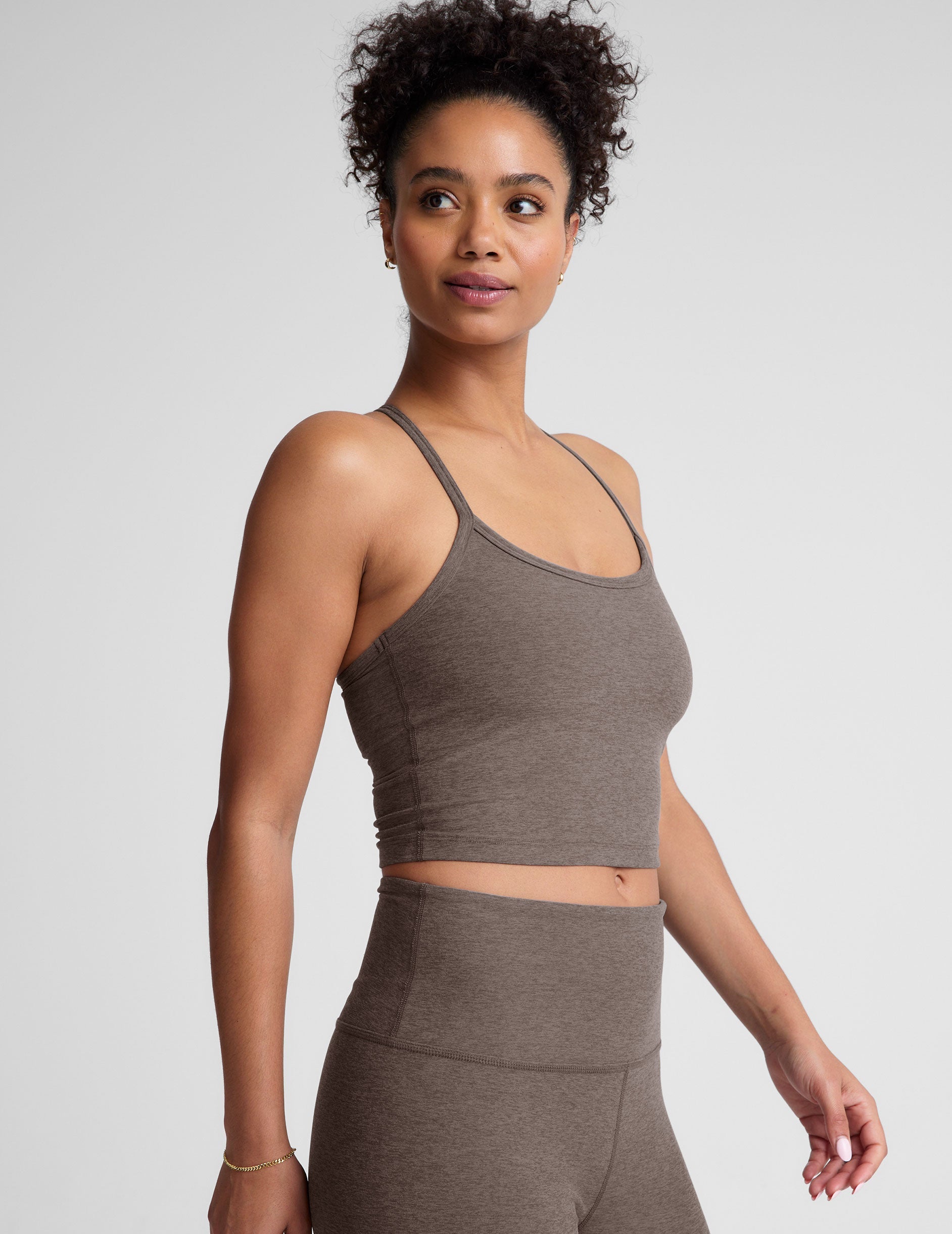 Beyond Yoga Spacedye Slim Racerback Cropped Tank: Ultimate Comfort, Built-In Bra
