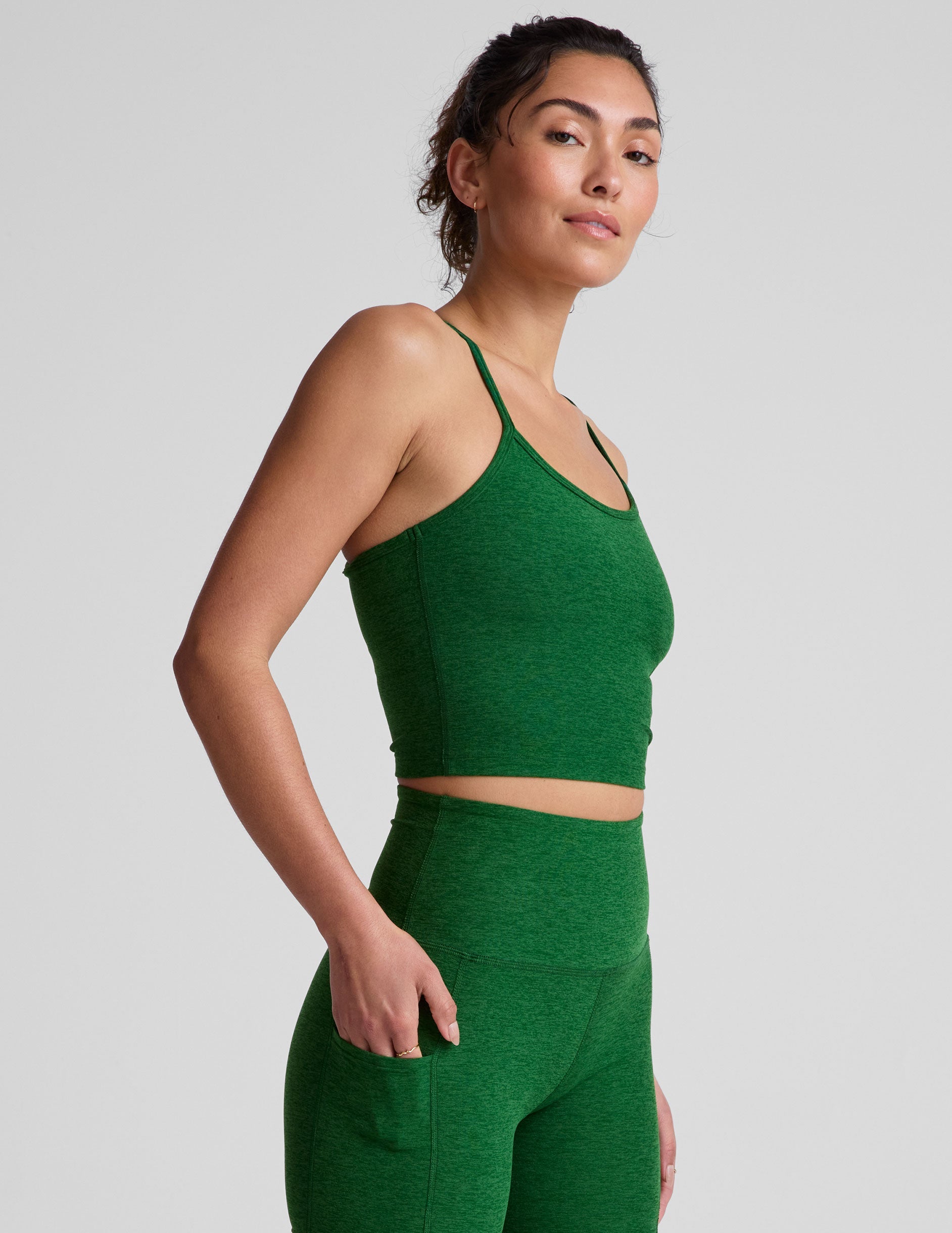 Beyond Yoga Spacedye Slim Racerback Cropped Tank: Active Support & Sun Protection