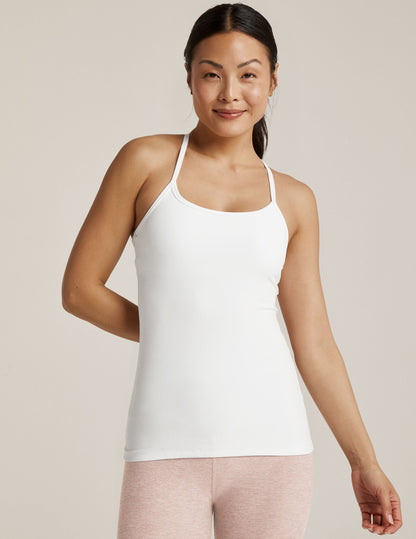 Ultra-Soft Spacedye Slim Racerback Cami: Built-in Bra Active Tank Top