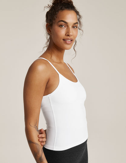 Soft Spacedye Truly Tank with Built-in Bra, Mid-Length, Spaghetti Straps