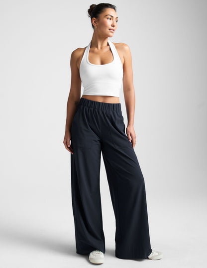 Spacedye Cloud White Cropped Halter Tank: Soft, Supportive, Stylish Comfort