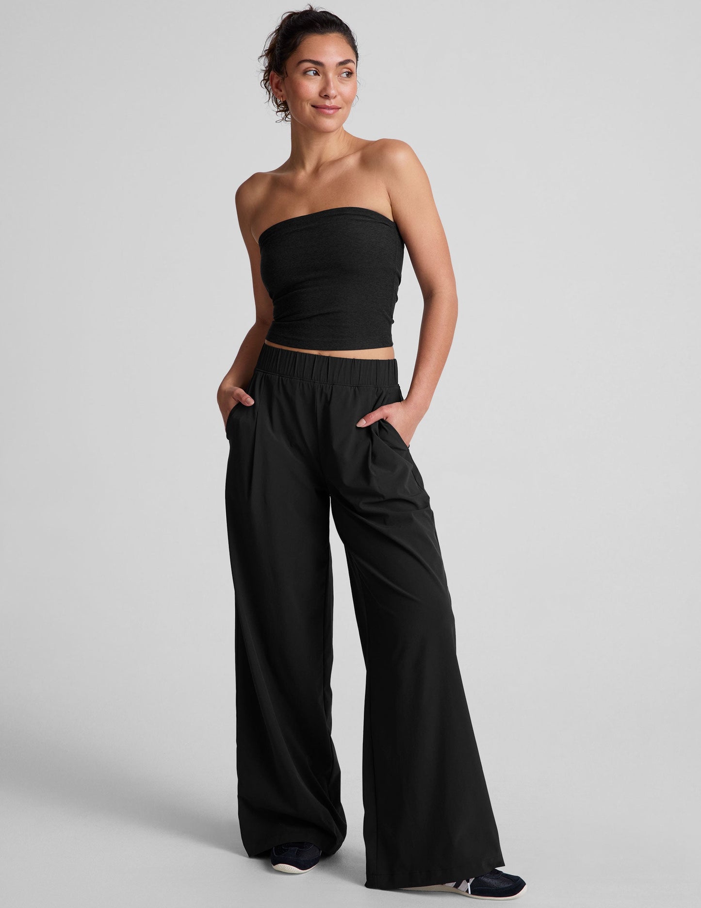 Spacedye Strapless Cropped Top: Built-in Bra, Soft, Versatile Comfort