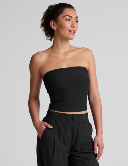 Spacedye Strapless Cropped Top: Built-in Bra, Soft, Versatile Comfort