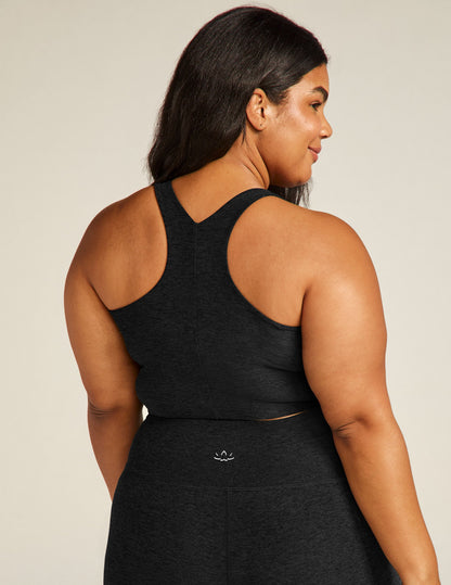 Beyond Yoga Spacedye Cropped Tank: Built-in Bra, High Neck, Racerback Fit