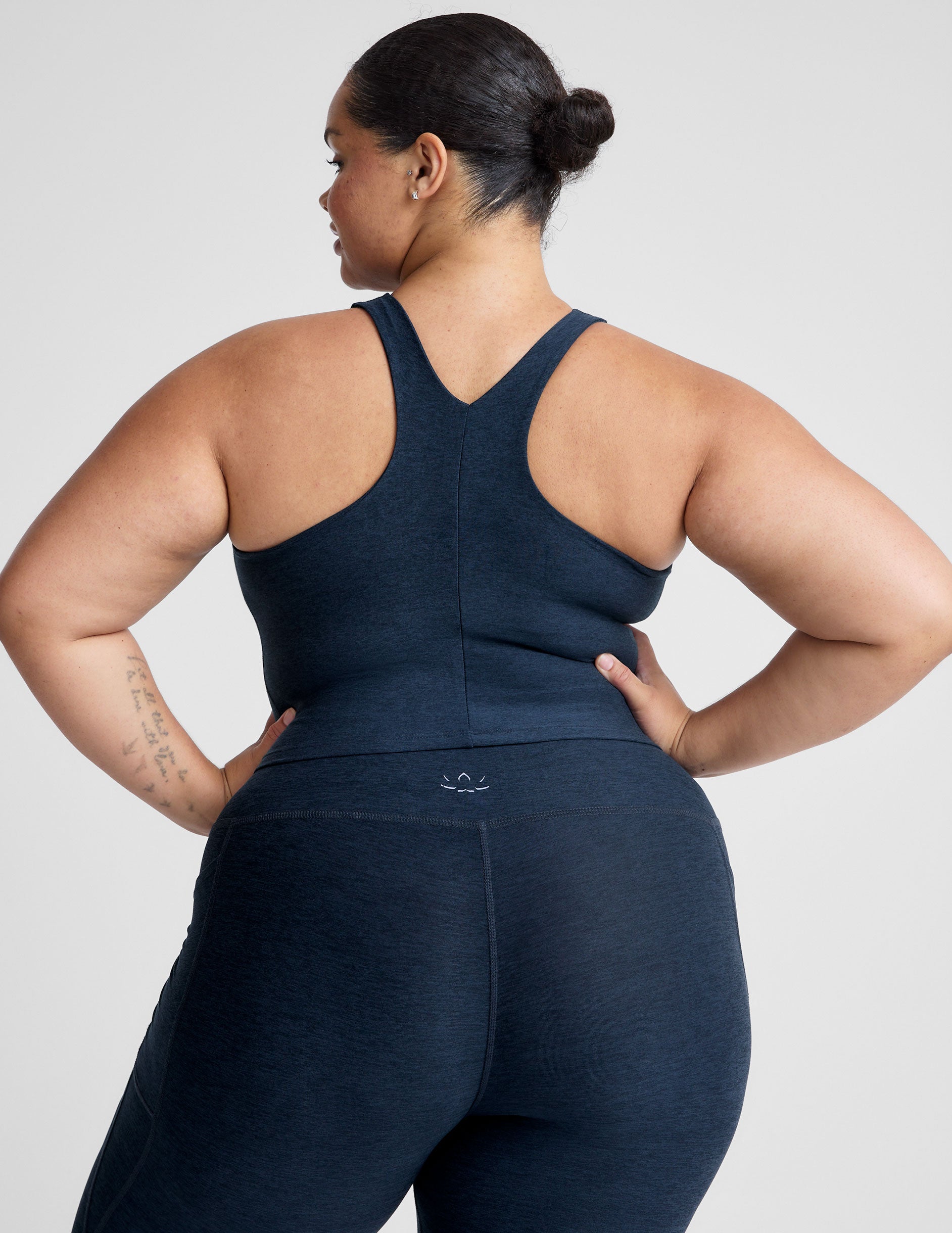 Spacedye Refocus Cropped Tank: Integrated Bra, Slim Racerback, Flattering Activewear