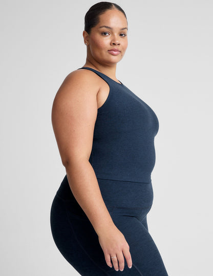 Spacedye Refocus Cropped Tank: Integrated Bra, Slim Racerback, Flattering Activewear