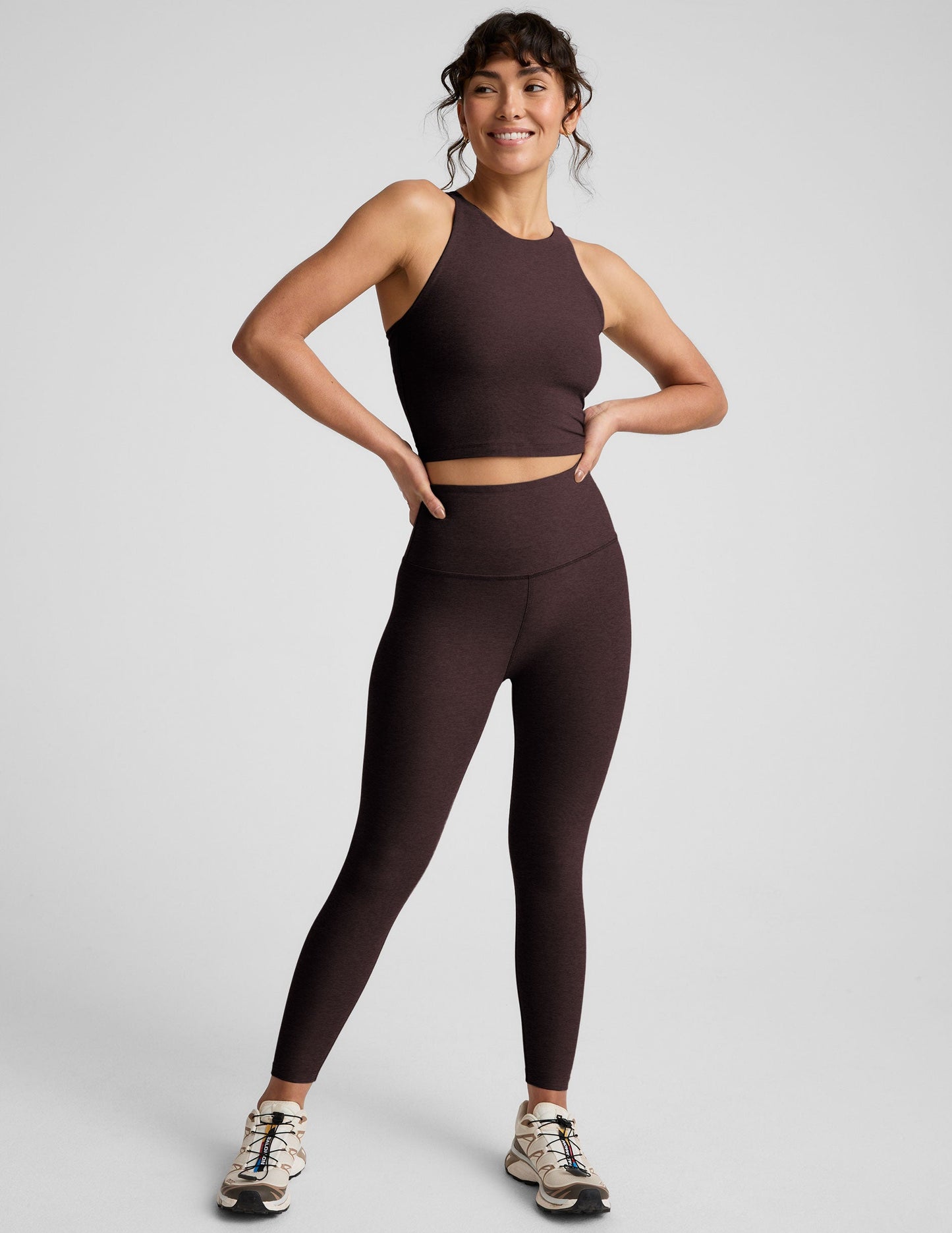 Beyond Yoga Spacedye Refocus High-Neck Racerback Cropped Tank Top