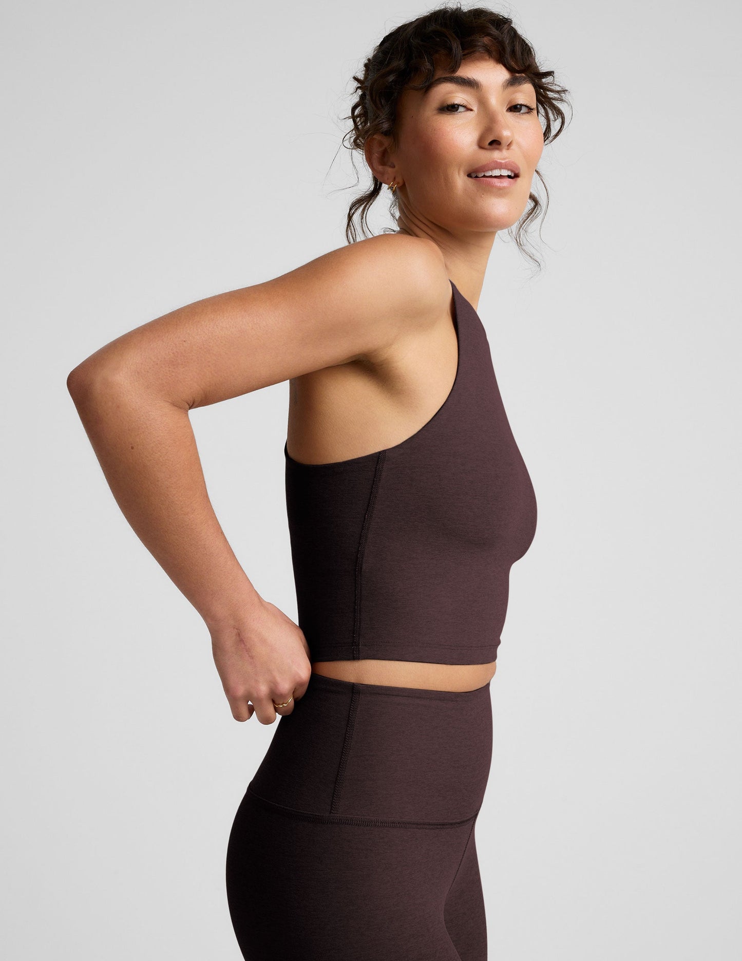 Beyond Yoga Spacedye Refocus High-Neck Racerback Cropped Tank Top