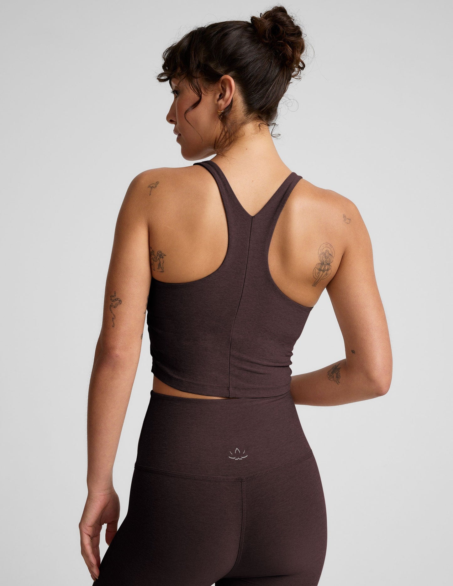 Beyond Yoga Spacedye Refocus High-Neck Racerback Cropped Tank Top
