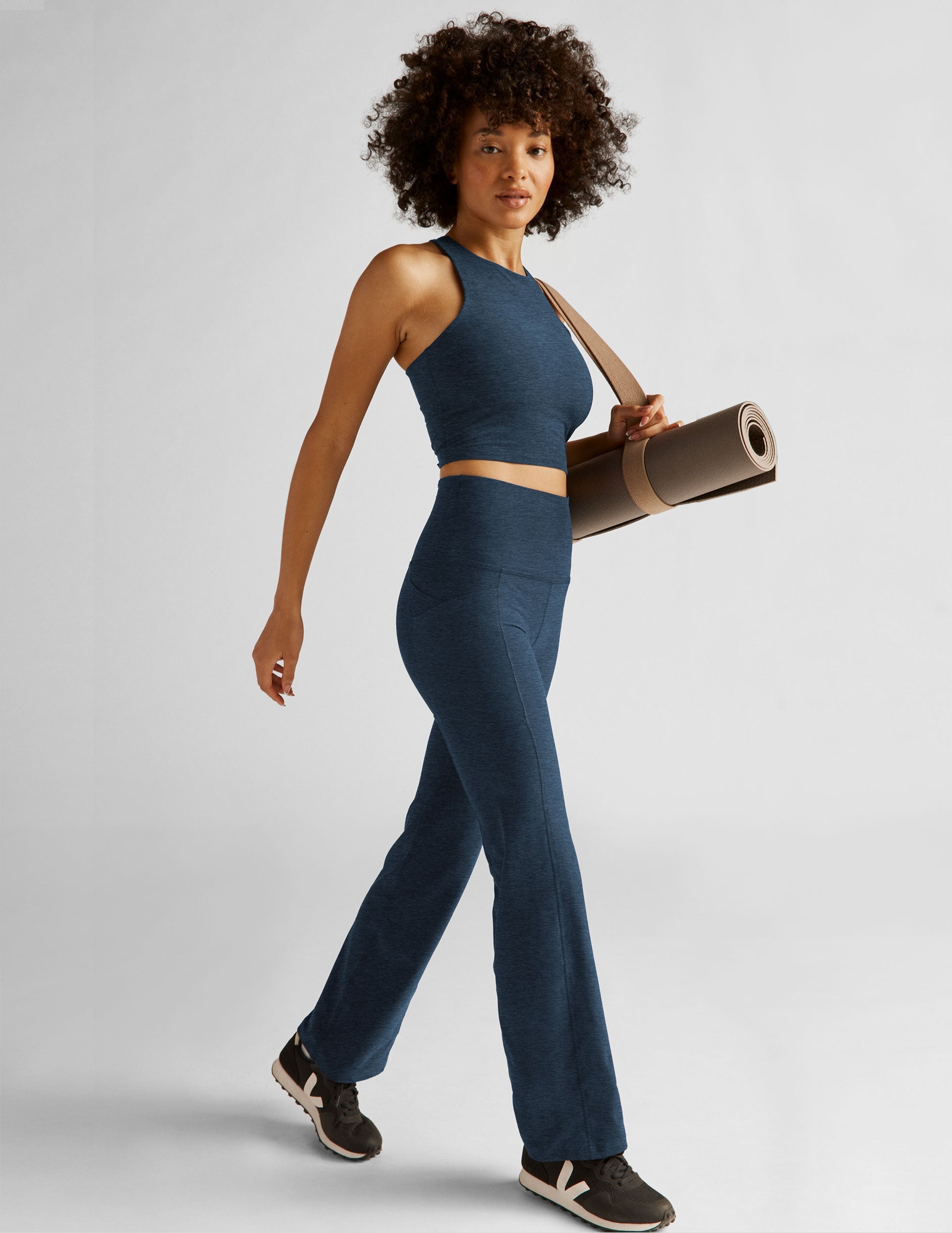 Spacedye Refocus Cropped Tank: Integrated Bra, Slim Racerback, Flattering Activewear
