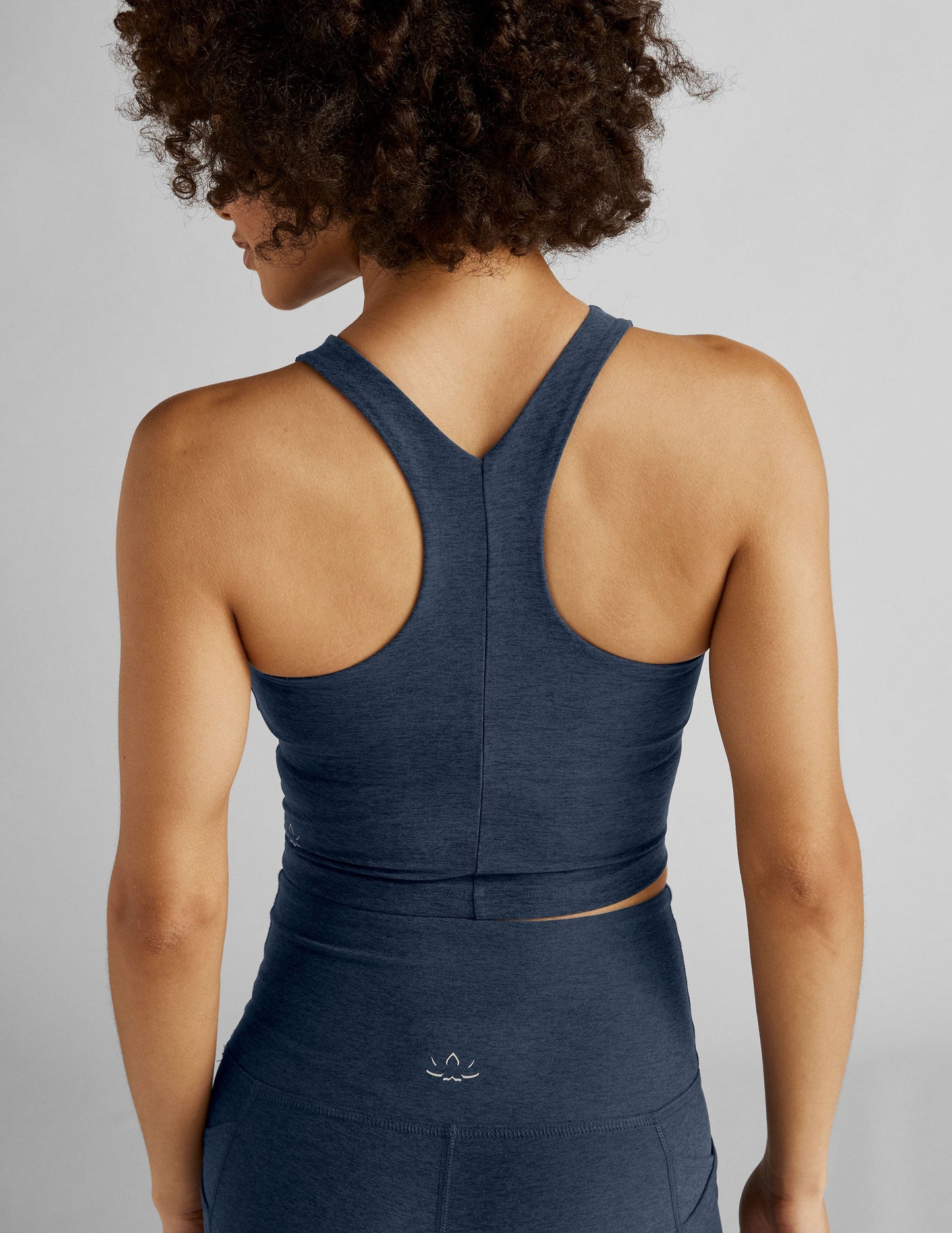 Spacedye Refocus Cropped Tank: Integrated Bra, Slim Racerback, Flattering Activewear