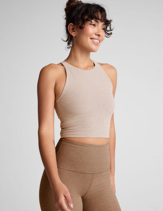 Beyond Yoga Spacedye Refocus Cropped Tank Top with Built-in Bra