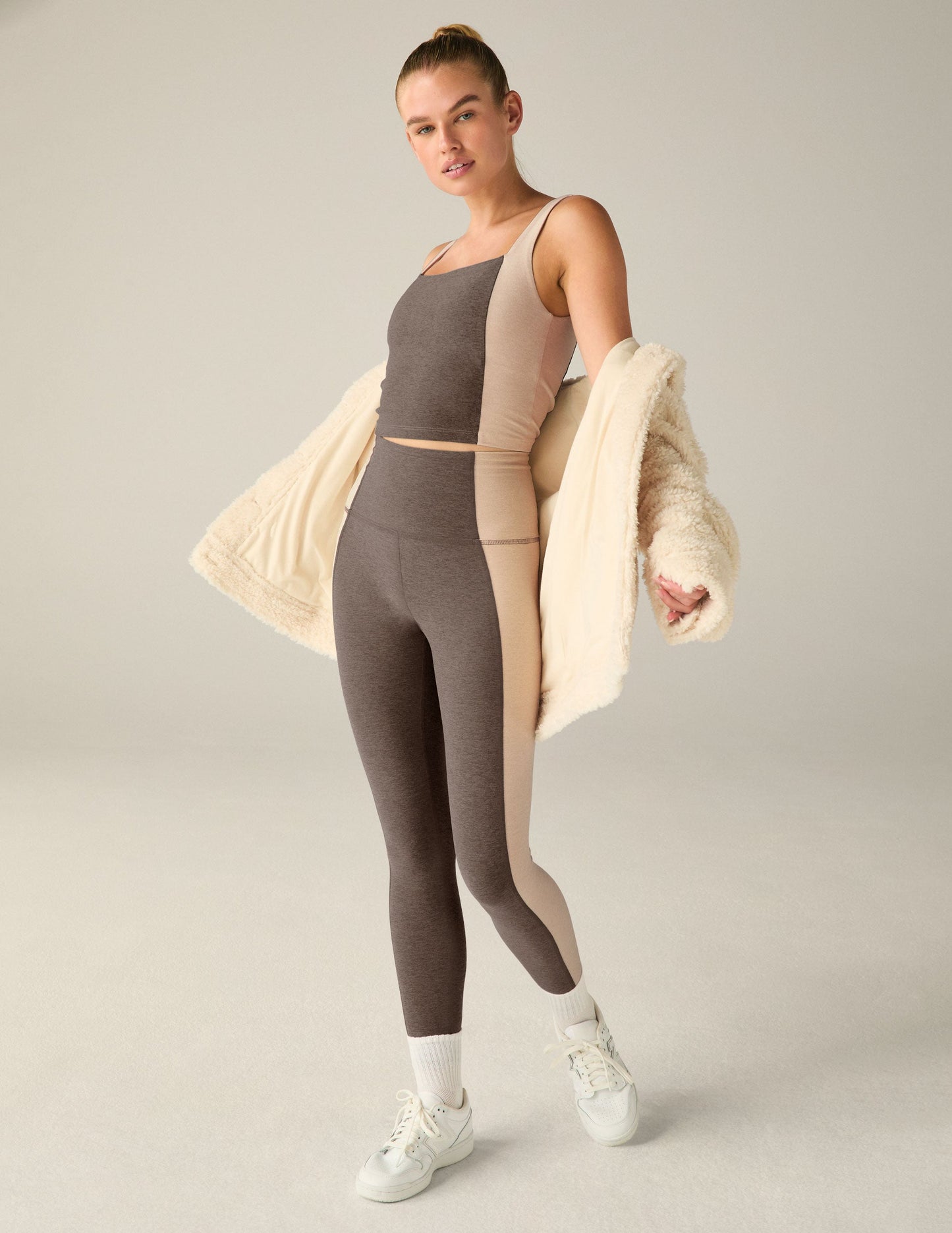 Ultra-Soft Spacedye Vitality Colorblock Cropped Tank Top for Women