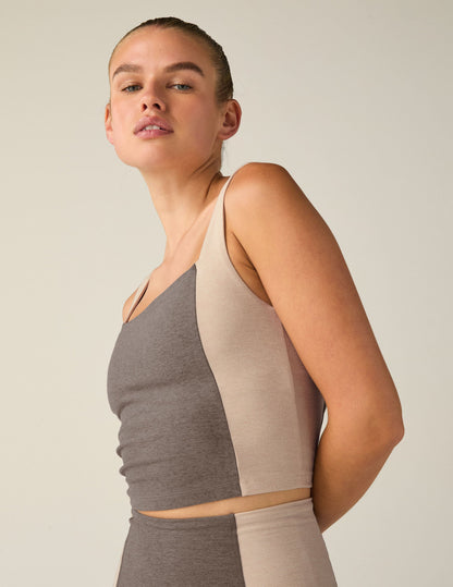 Ultra-Soft Spacedye Vitality Colorblock Cropped Tank Top for Women