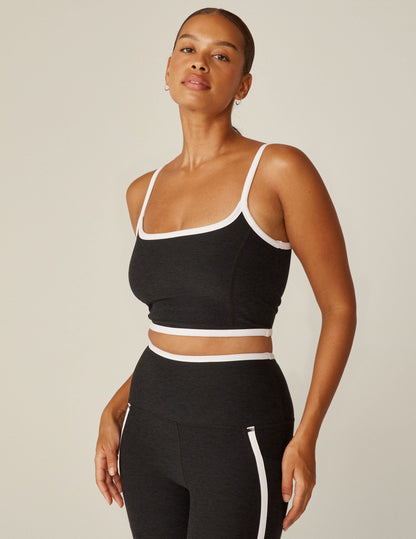 Beyond Yoga Spacedye High Cropped Tank Top: Sporty Contrast Trim Design