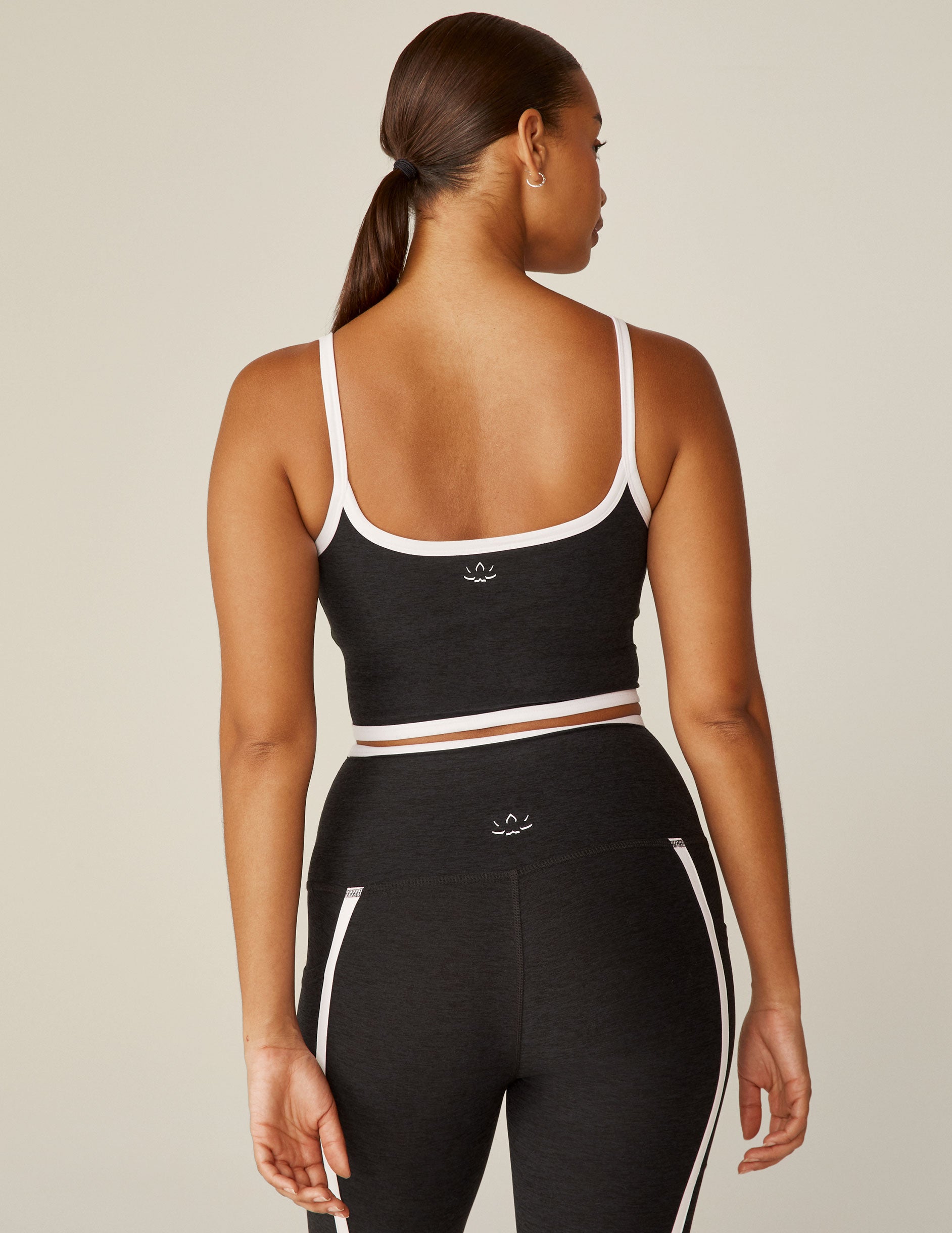 Beyond Yoga Spacedye High Cropped Tank Top: Sporty Contrast Trim Design