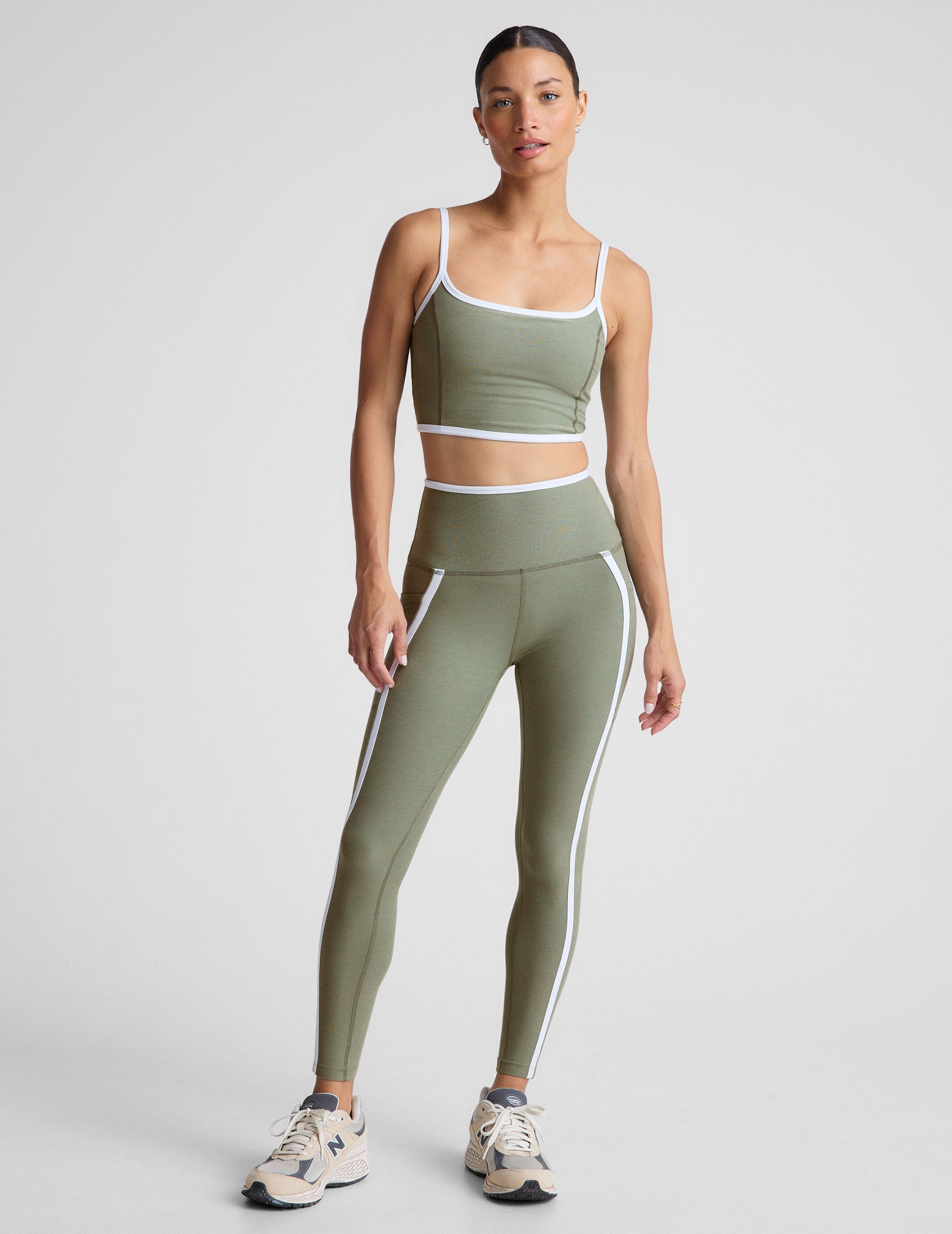 Beyond Yoga Spacedye High Cropped Tank Top with Sporty Contrast Seams
