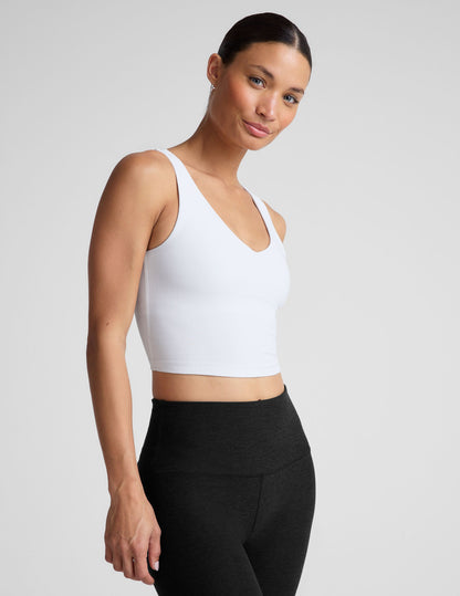 Comfortable Spacedye V-Neck Cropped Tank Top for Active & Casual Wear