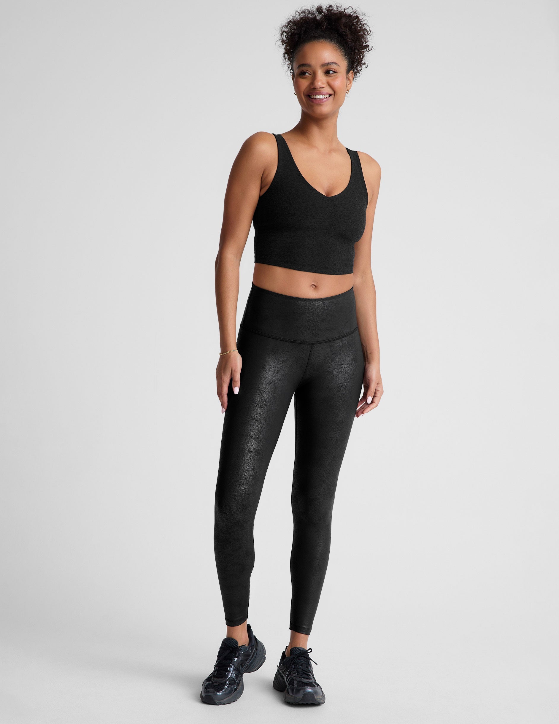 Beyond Yoga Spacedye V-Neck Cropped Tank Top with Comfortable Built-In Bra