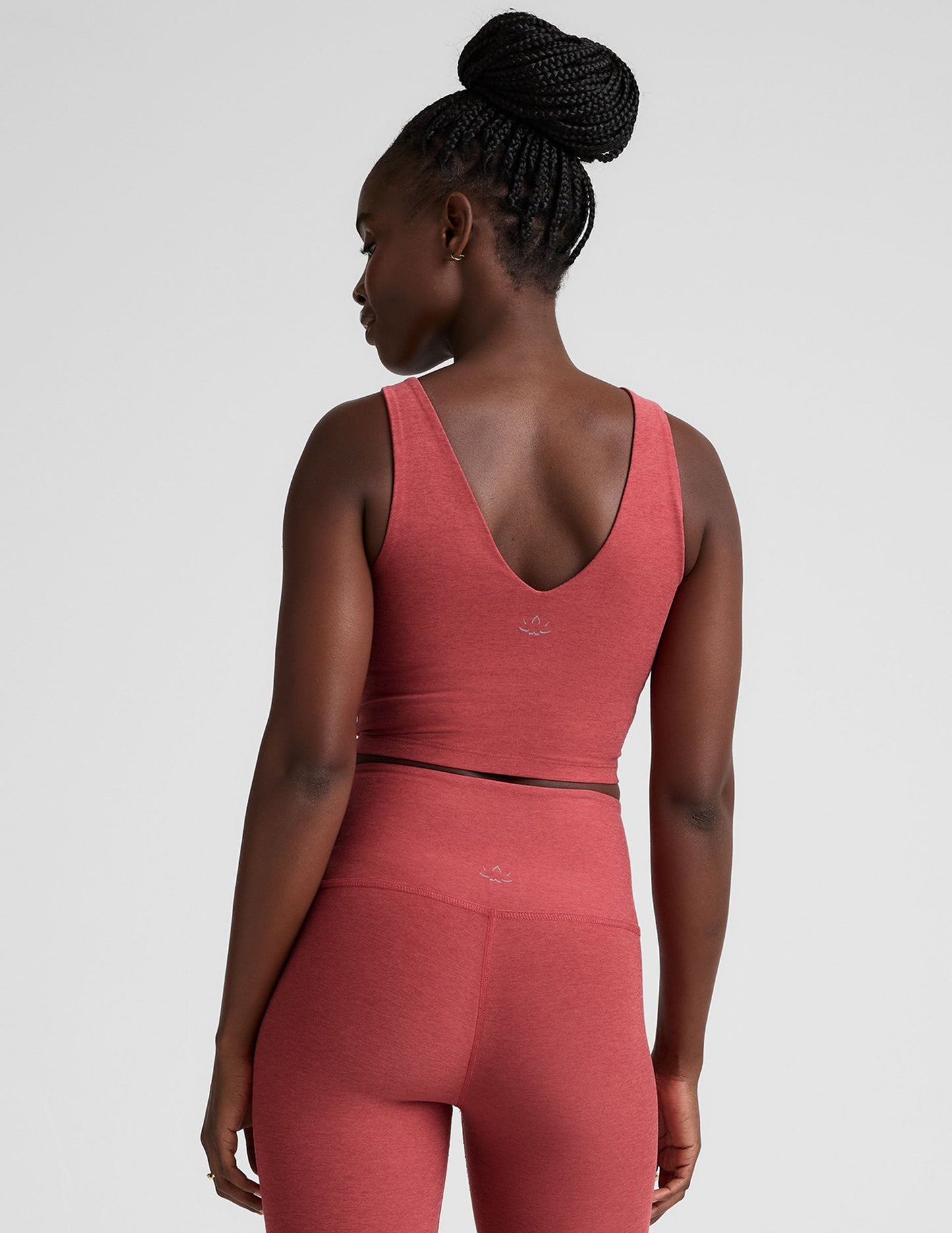 Beyond Yoga Spacedye V-Neck Cropped Tank Top with Built-in Bra