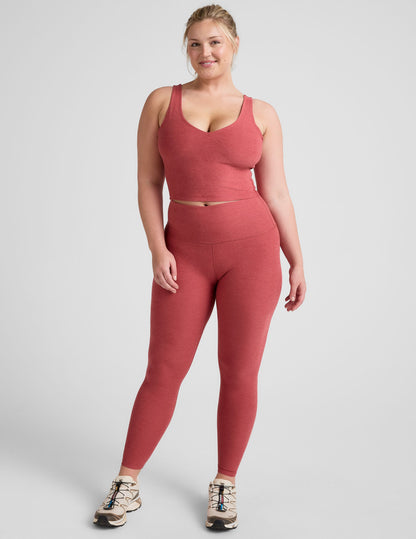 Beyond Yoga Spacedye V-Neck Cropped Tank Top with Built-in Bra