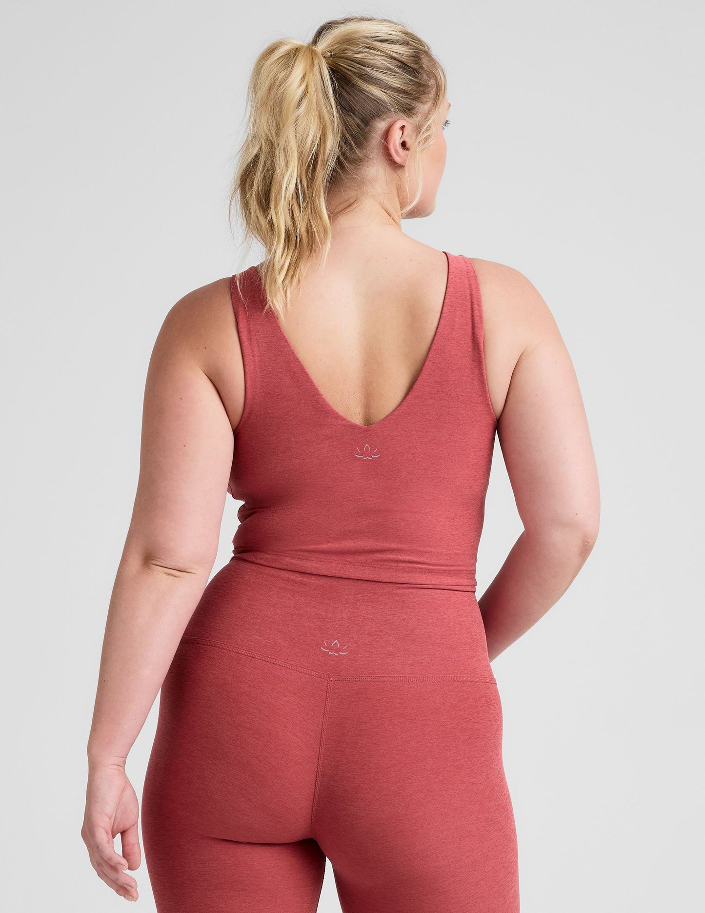Beyond Yoga Spacedye V-Neck Cropped Tank Top with Built-in Bra