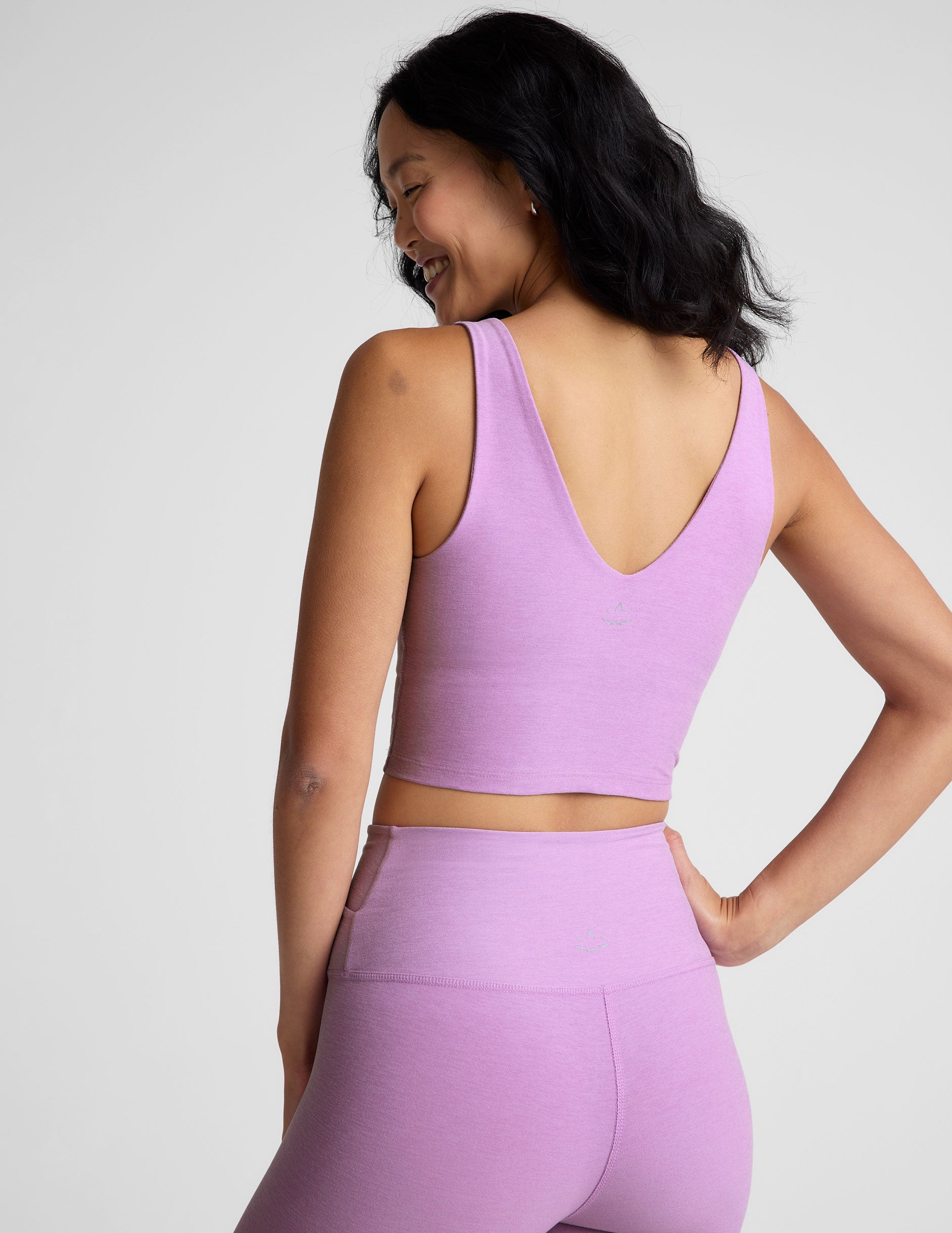 Beyond Yoga Spacedye V-Neck Cropped Tank with Built-in Bra