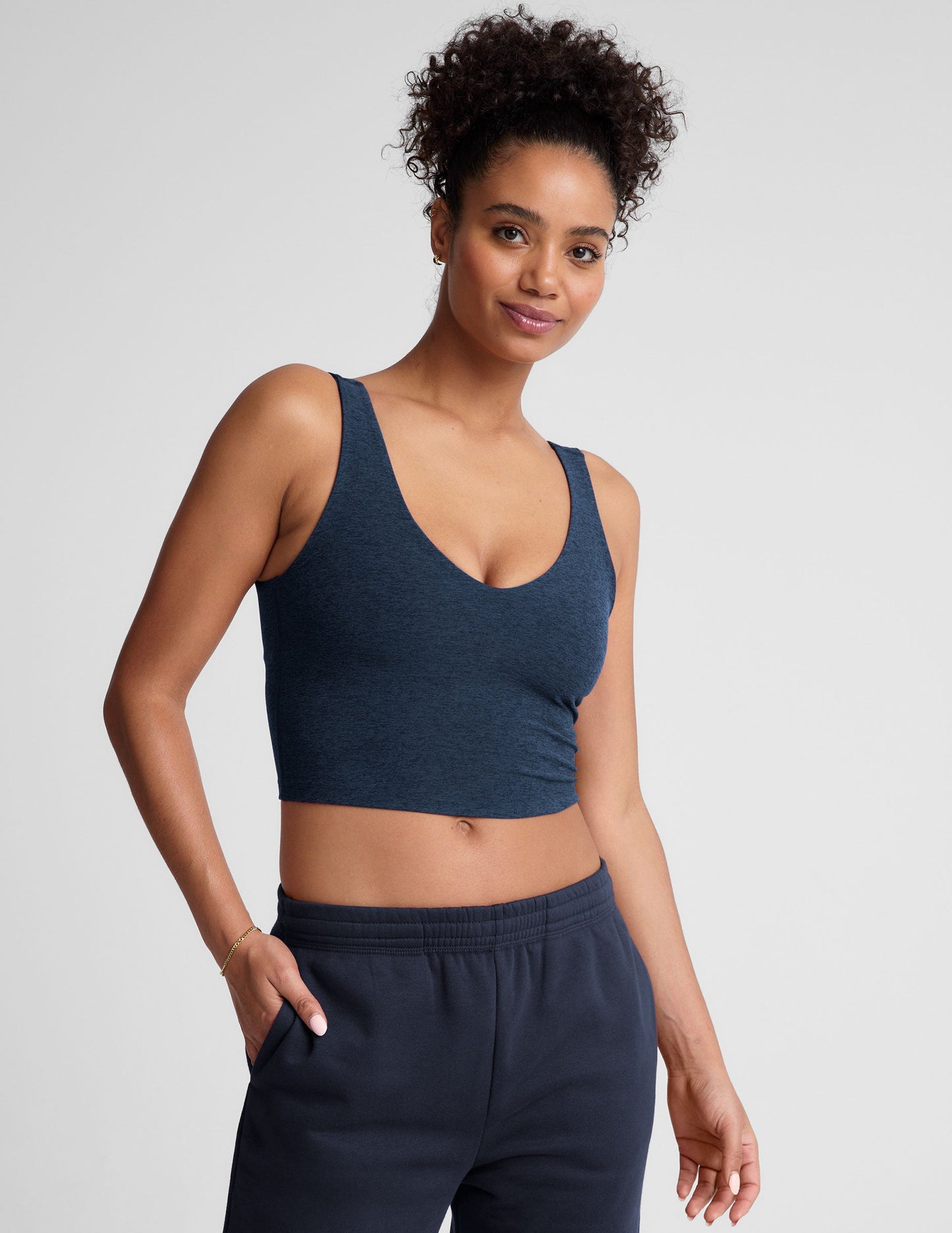 Beyond Yoga Spacedye Cropped Tank: Ultra-Soft, Built-in Bra, Versatile Comfort