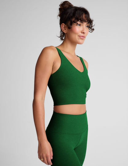 Spacedye Cropped V-Neck Tank: Built-in Bra, Soft Versatile Activewear
