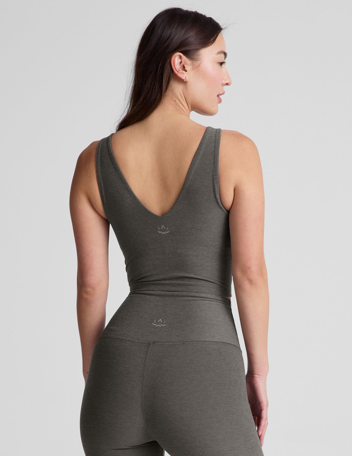 Spacedye Cropped V-Neck Tank: Built-in Bra, Soft, Versatile Active Comfort